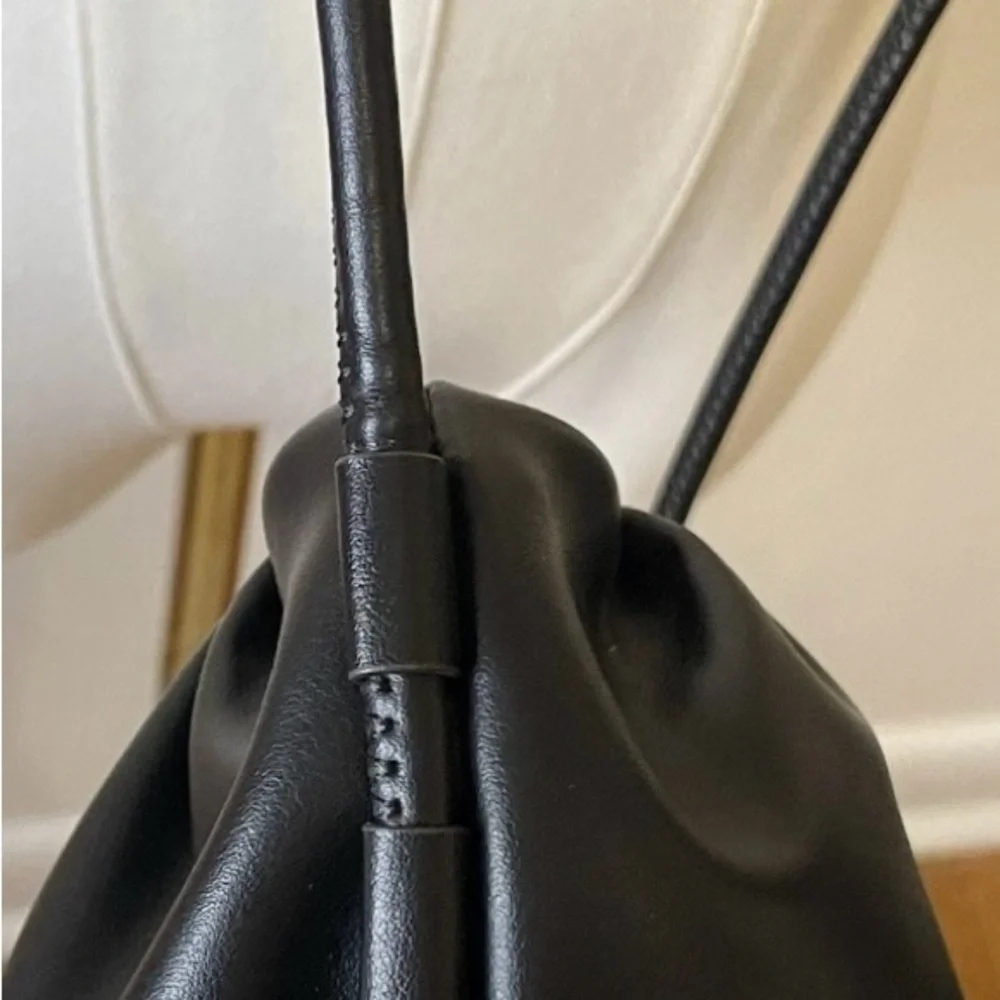 Worthington Cassie Black Small Crossbody Bag WithA Sleek Ruched Style. New W/Tag
